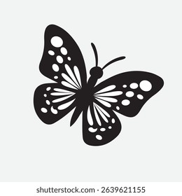 Butterfly silhouette icons. Vector Illustrations.