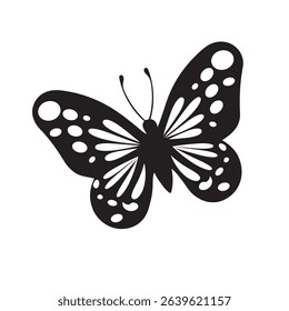 Butterfly silhouette icons. Vector Illustrations.