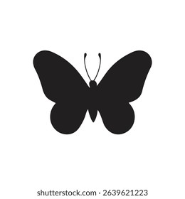 Butterfly silhouette icons. Vector Illustrations.