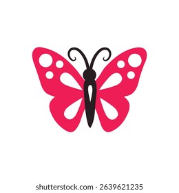 Butterfly silhouette icons. Vector Illustrations.