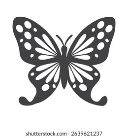 Butterfly silhouette icons. Vector Illustrations.
