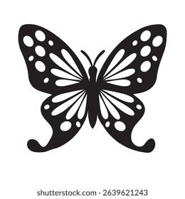 Butterfly silhouette icons. Vector Illustrations.