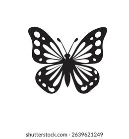 Butterfly silhouette icons. Vector Illustrations.