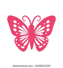 Butterfly silhouette icons. Vector Illustrations.