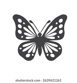 Butterfly silhouette icons. Vector Illustrations.