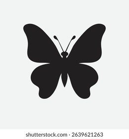 Butterfly silhouette icons. Vector Illustrations.