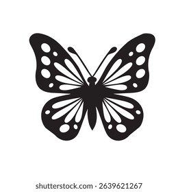 Butterfly silhouette icons. Vector Illustrations.