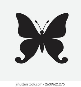 Butterfly silhouette icons. Vector Illustrations.