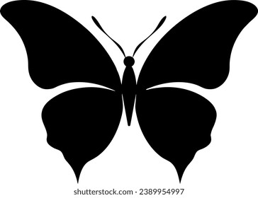 Butterfly silhouette, Butterfly illustration, Design for tattoo, Butterfly tattoo, Beautiful butterflies.