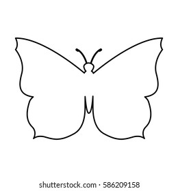 butterfly silhouette isolated icon