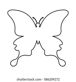 butterfly silhouette isolated icon