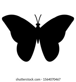 butterfly silhouette. isolated on white.vector