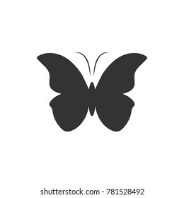 Butterfly silhouette logo icon template