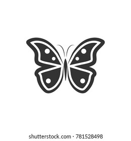 Butterfly silhouette logo icon template