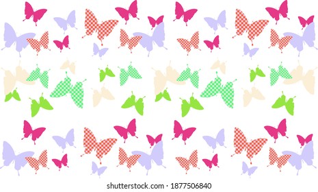 Butterfly silhouette pattern background illustration