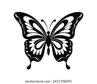 conjunto de silueta de mariposa. ilustración vectorial de mariposa. vector aislado de mariposa sobre fondo blanco.