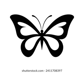 butterfly silhouette set. butterfly vector illustration. butterfly isolated vector on white background.