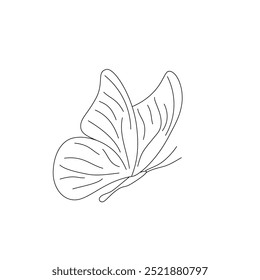 conjunto de silhuetas borboleta. ilustração vetorial borboleta. vetor isolado borboleta sobre fundo branco.
