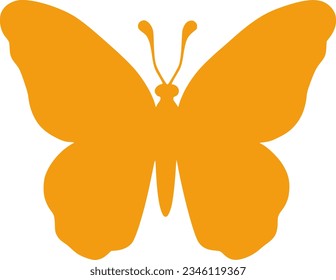 butterfly silhouette side view icon