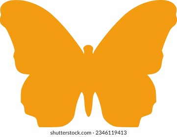 butterfly silhouette side view icon