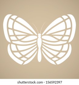 Butterfly silhouette in tattoo style