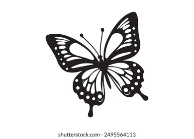 Butterfly silhouette vector art design 