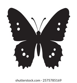 Butterfly silhouette vector art design. butterfly icon. insects butterfly icon outline, tattoo, coloring, vector logo icon on a white background.