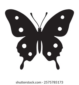 Butterfly silhouette vector art design. butterfly icon. insects butterfly icon outline, tattoo, coloring, vector logo icon on a white background.