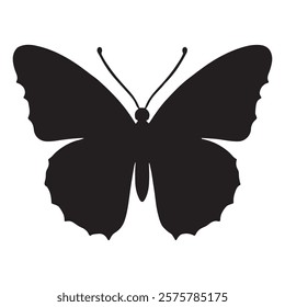 Butterfly silhouette vector art design. butterfly icon. insects butterfly icon outline, tattoo, coloring, vector logo icon on a white background.