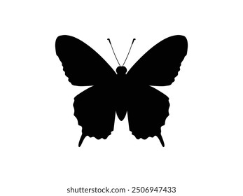 Vector de la silueta de la mariposa - ilustración de Naturaleza en blanco y negro, perfecto para tatuajes, Clipart y Diseño gráfico
