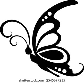 Butterfly silhouette vector clipart illustration