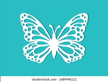 Butterfly silhouette vector cut file for papercut lasercut cricut