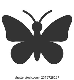 Butterfly silhouette. Vector flat icon