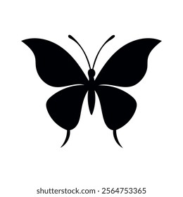 Butterfly silhouette vector icon design