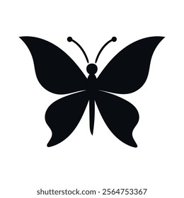 Butterfly silhouette vector icon design