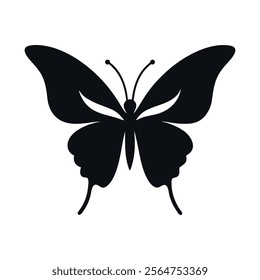 Butterfly silhouette vector icon design