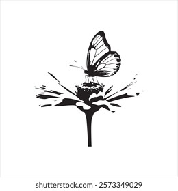 A butterfly silhouette vector icon design