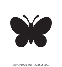 Butterfly Silhouette Vector Icon Illustration