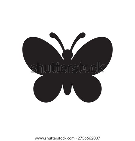 Butterfly Silhouette Vector Icon Illustration