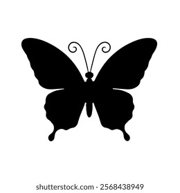 Butterfly silhouette vector icon sign symbol illustration design.
