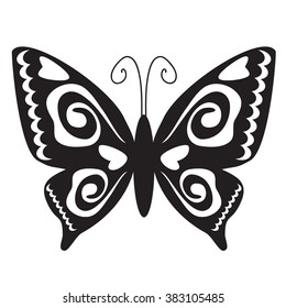 Butterfly silhouette vector illustration