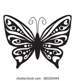 Butterfly Silhouette Vector Illustration Stock Vector (Royalty Free ...