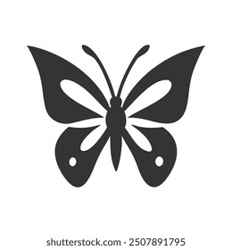 Diseño de arte de Ilustración vectorial de silueta de mariposa. Mariposas aisladas. contorno de la mariposa de los insectos, tatuaje, colorear, icono del logotipo del Vector establecido en un fondo blanco.