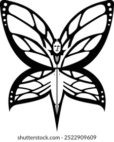 Butterfly silhouette vector illustration art design. Silhouette Butterflies Isolated. insects butterfly outline, tattoo, coloring, vector logo icon set on a white background.