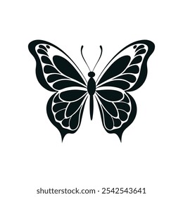 Butterfly silhouette vector illustration art design. Silhouette Butterflies Isolated