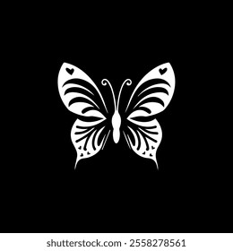 Butterfly silhouette vector illustration art design. Silhouette Butterflies Isolated. insects butterfly outline, tattoo, coloring, vector logo icon set on a white background.