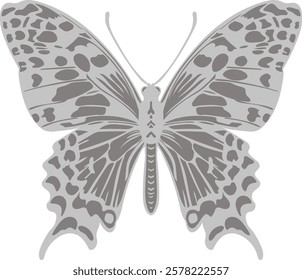 Butterfly silhouette vector illustration art design. Silhouette Butterflies Isolated. insects butterfly outline, tattoo, coloring, vector logo icon set on a white background.