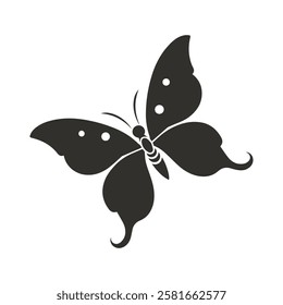 Butterfly silhouette vector illustration art design. Silhouette butterfly , vector logo icon  on a white background.