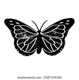 Butterfly silhouette vector illustration art design. Silhouette Butterflies Isolated. insects butterfly textured, tattoo, coloring, vector logo icon set on a white background. Butterfly icon.