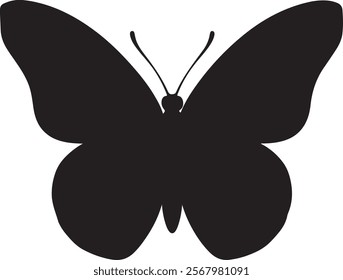 Butterfly silhouette vector illustration vector Design